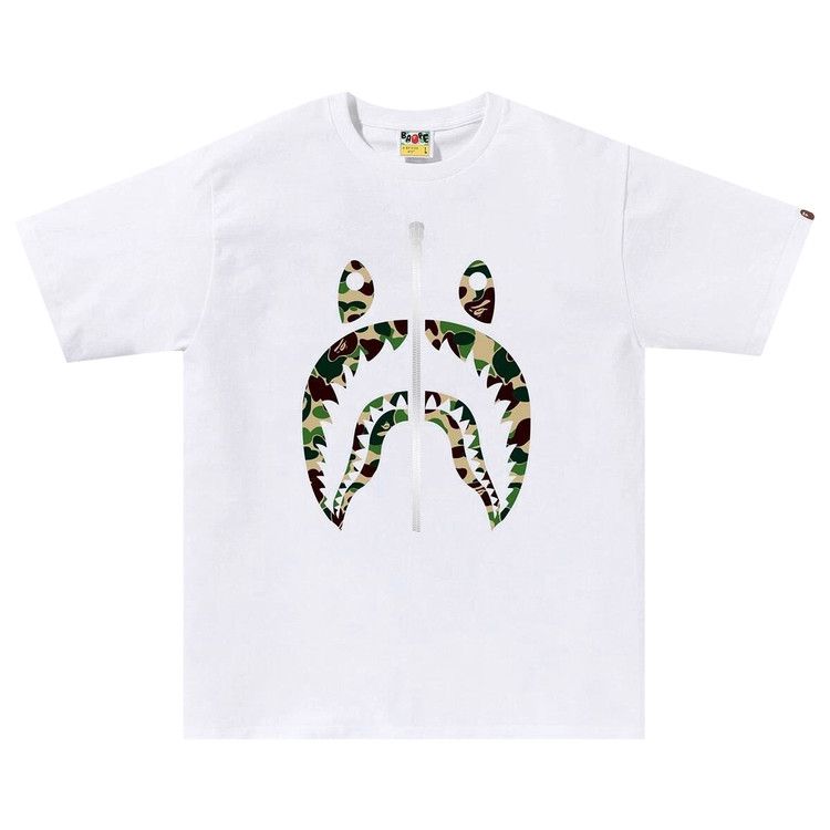 BAPE ABC Camo Shark Tee 'White Green'