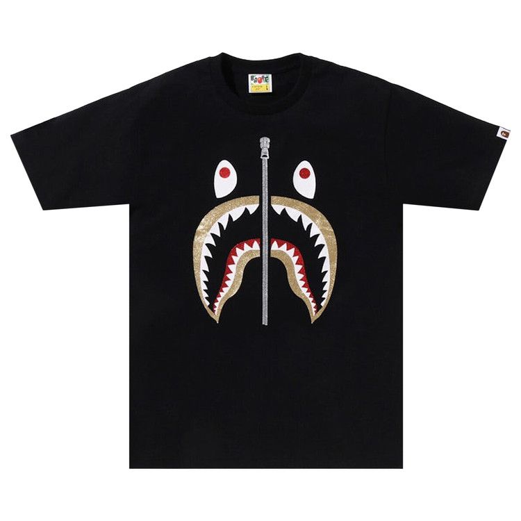 BAPE Glitter Shark Tee 'Black'