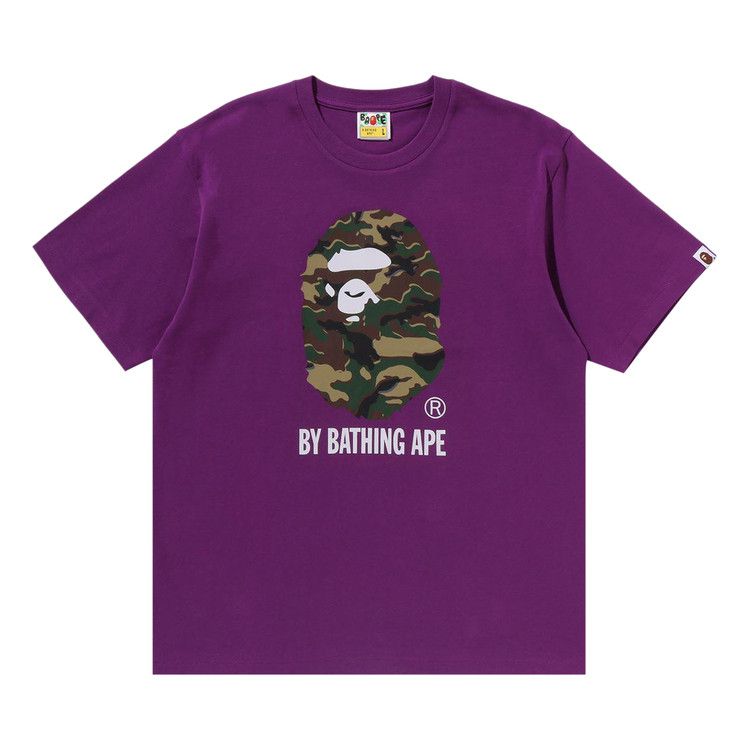 BAPE Glitch Woodland Camo By Bathing Ape Tee Purple'