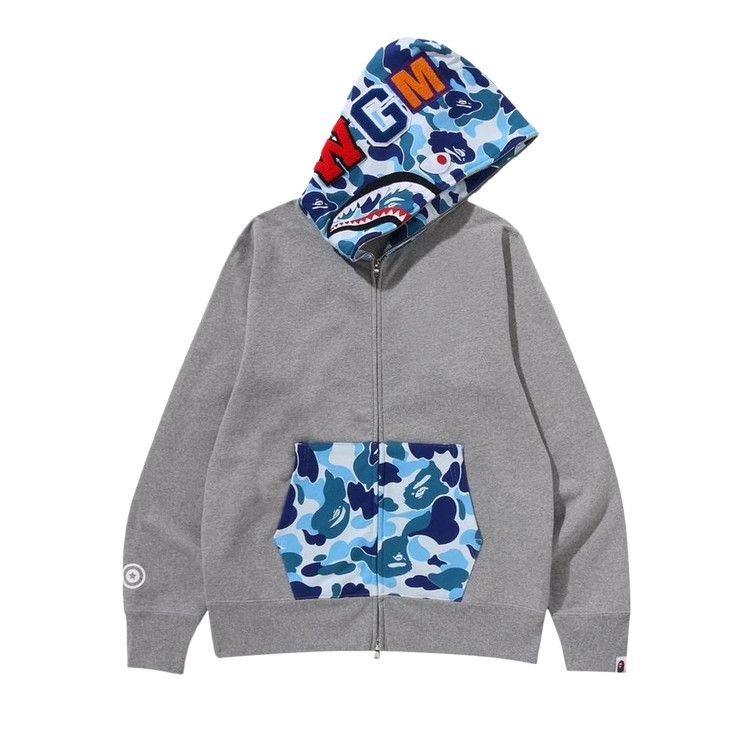 BAPE Camo Shark Full Zip Hoodie 'Grey'