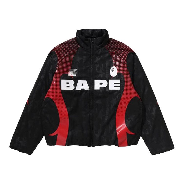 BAPE Aba Frame Monogram Jacquard Multi Logo Padded Jacket 'Black'