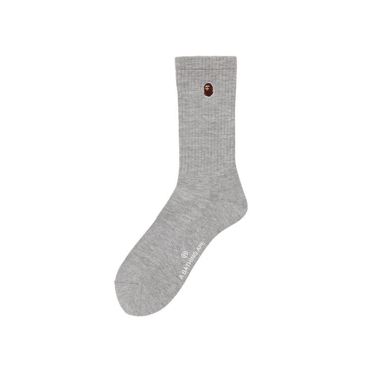 BAPE Head One Point Socks 'Grey'
