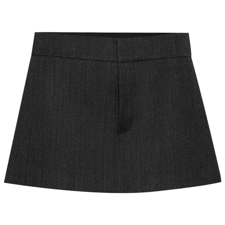 Alexander Wang Low-Rise Tailored Mini Skort W/ Side Slits 'Black/Charcoal'