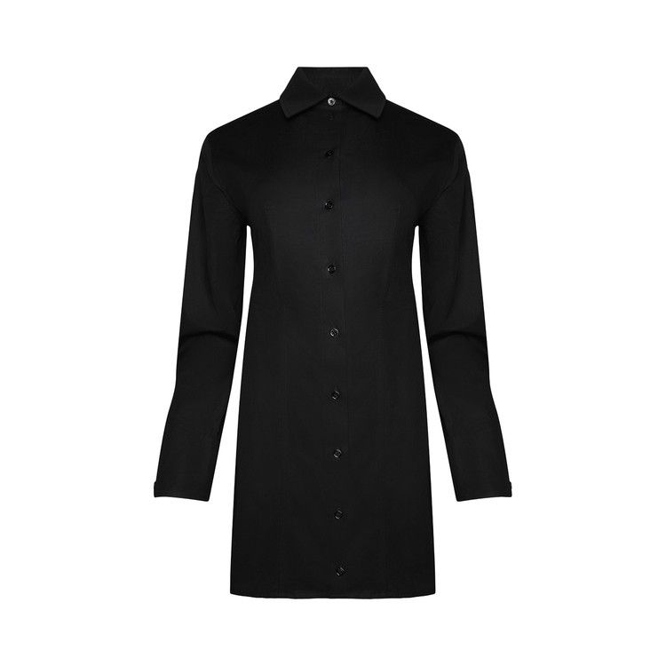 Alexander Wang Long-Sleeve Mini Dress W/ Boning At Waist 'Black'