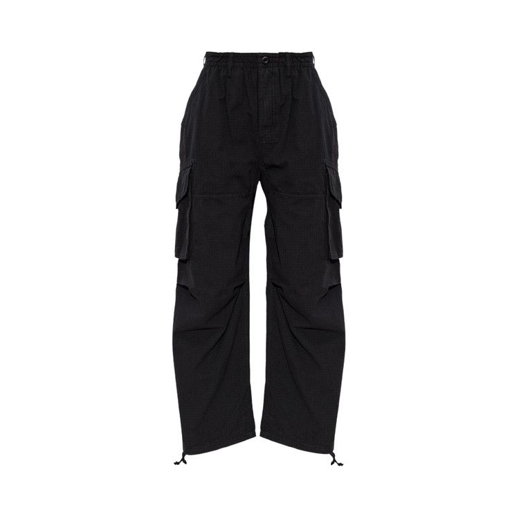Alexander Wang Elastic Mid-Rise Cargo Pants 'Jet Black'