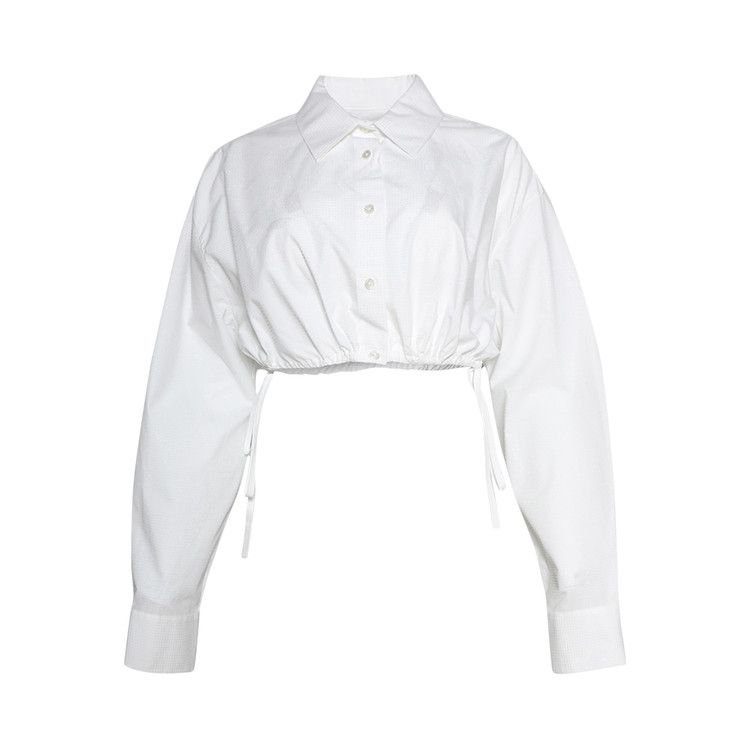 Alexander Wang Hotfix Drawstring Cropped Buttondown 'White'