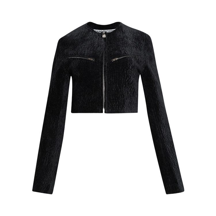 Alexander Wang Cropped Boxy Jacket 'Black'