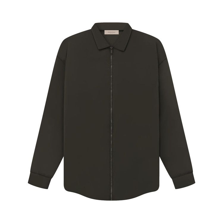 Fear of God Essentials Filled Nylon Shirt Jacket 'Off Black'
