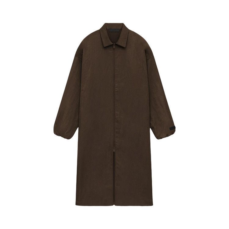 Fear of God Essentials Textured Nylon Trench Coat 'Brown'