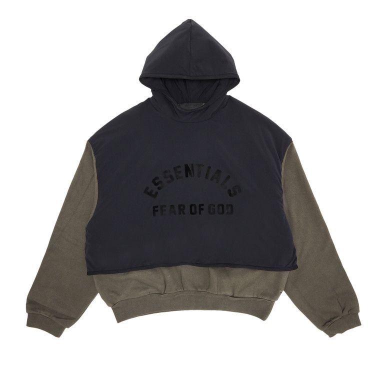 Fear of God Essentials Nylon Fleece Hooded Sweater 'Ink/Jet Black'