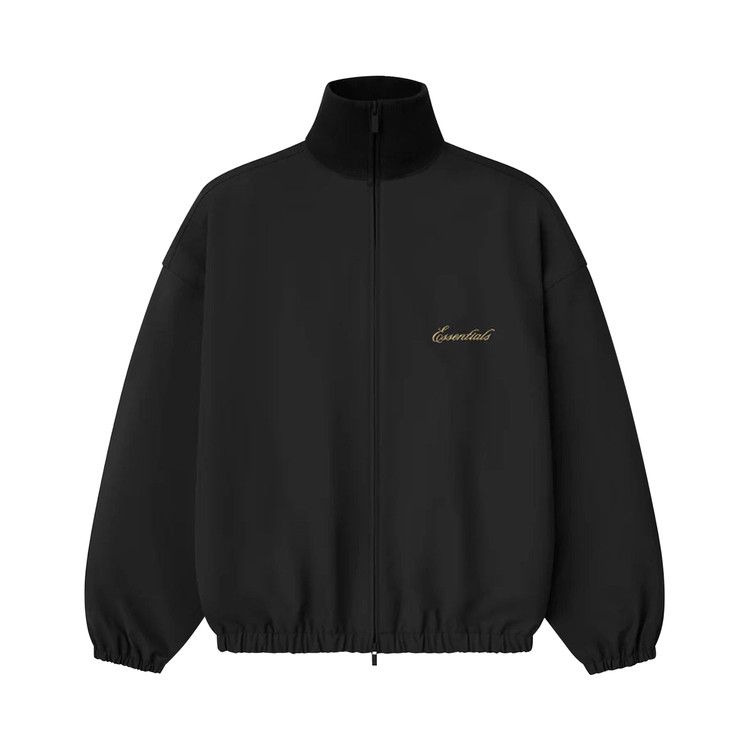 Fear of God Essentials Signature Full Zip Track Jacket 'Vintage Black'
