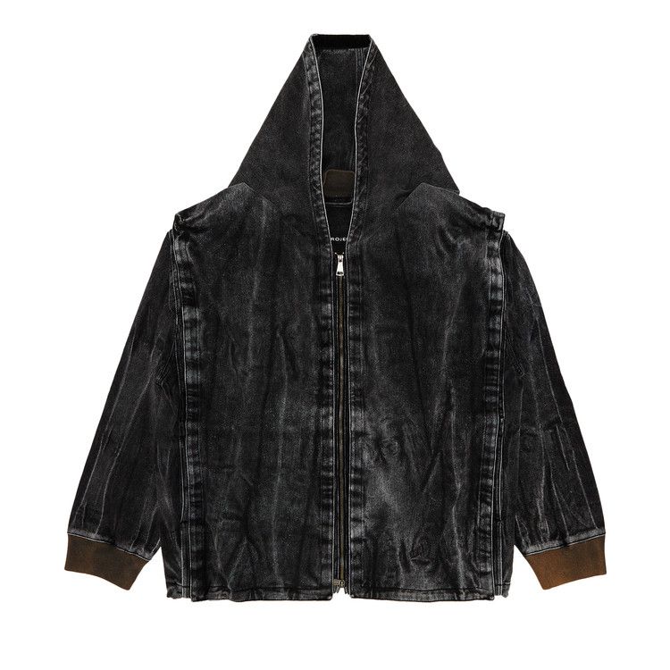 Y/Project Velcro Denim Jacket 'Black Vertical Whiskers'