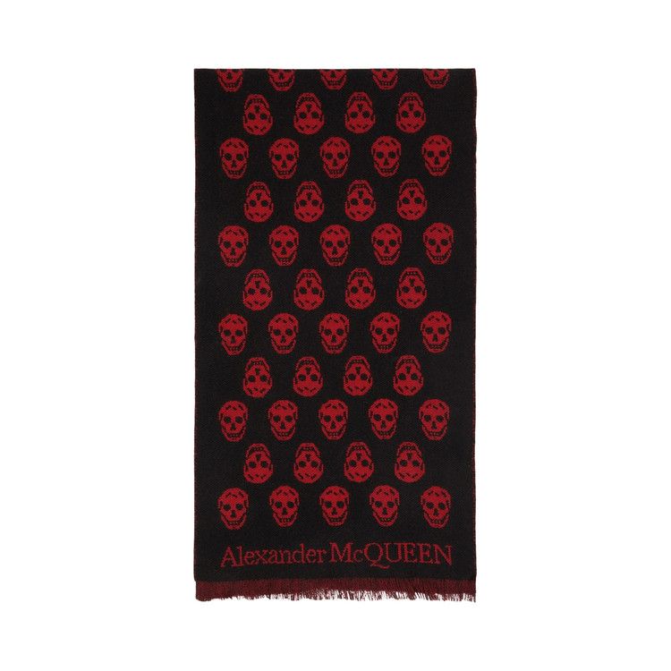 Alexander McQueen Reversible Skull Scarf 'Black/Red'
