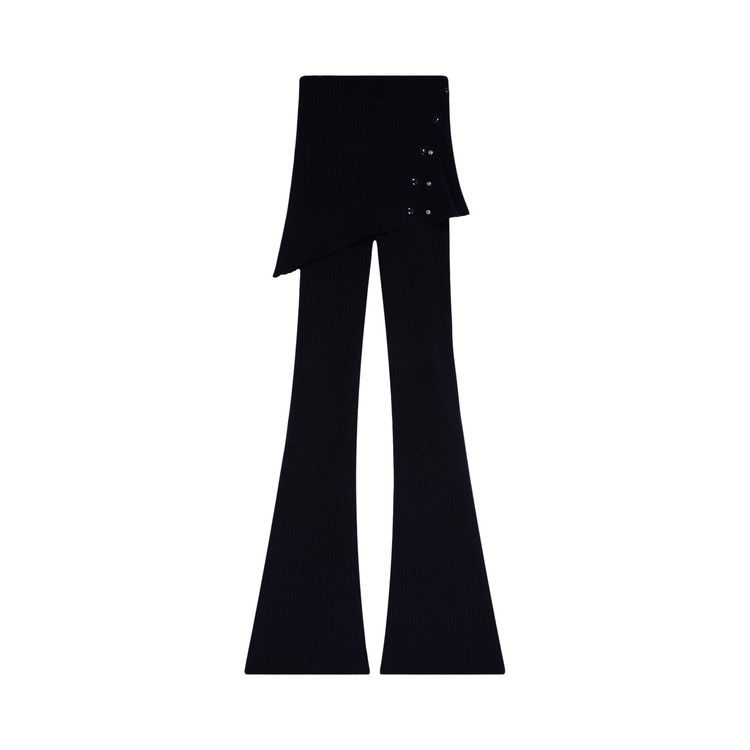 Courrèges Over-Skirt Rib Knit Pants 'Black'
