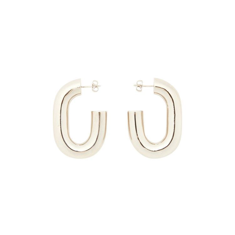 Rabanne XL Link Hoop Earrings 'Silver'