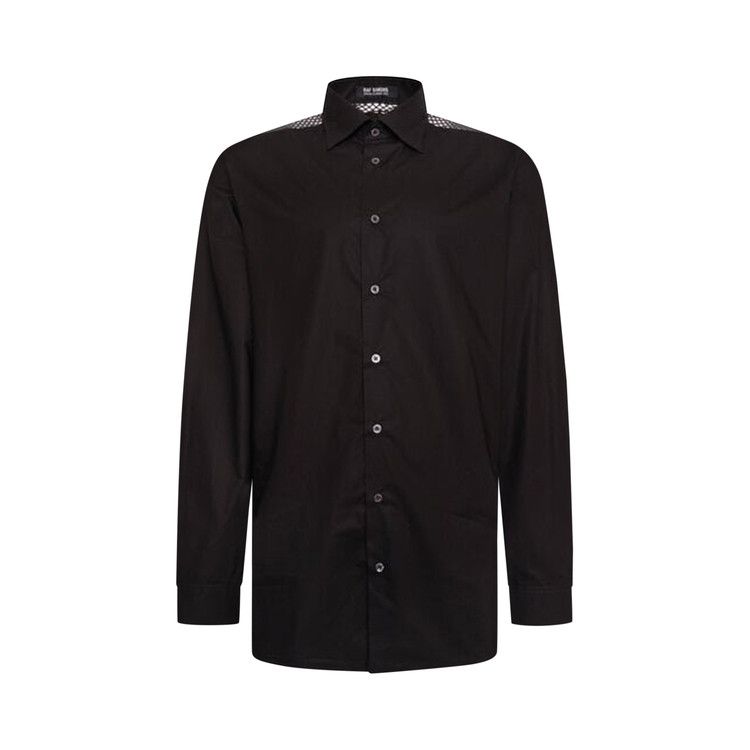 Raf Simons Classic Shirt With Net Insert 'Black/Dark Grey'