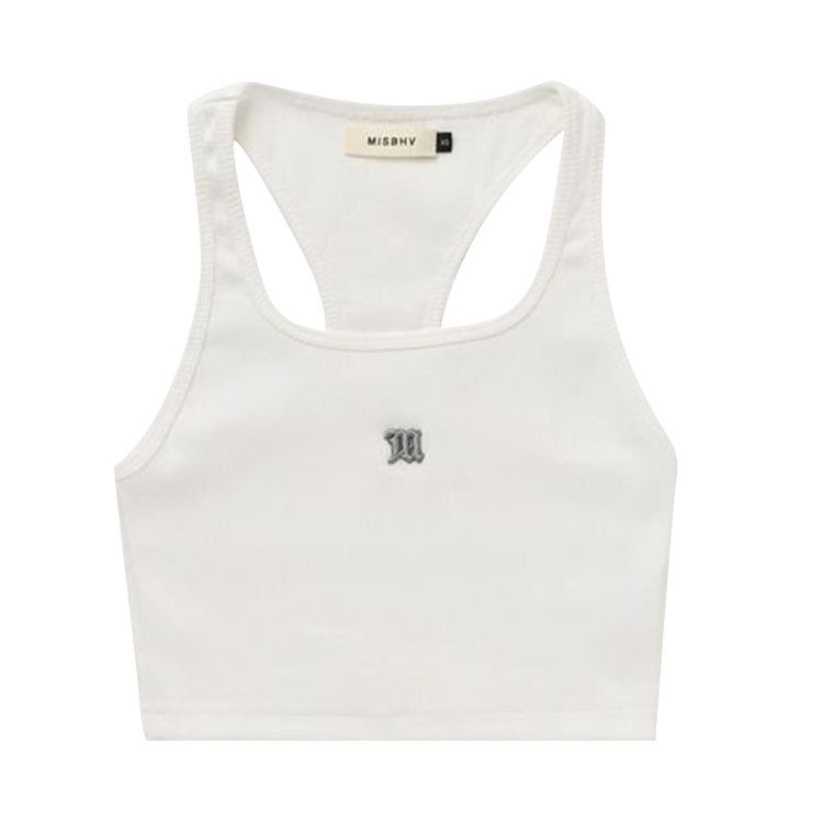 MISBHV Cropped M Tank Top 'White'