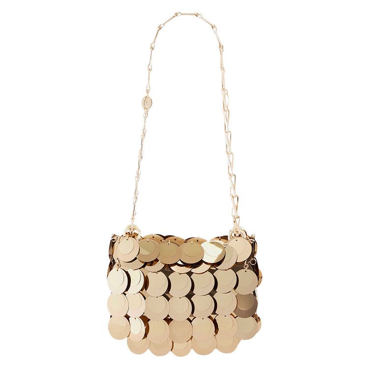 Rabanne Sparkle Discs Nano Bag 'Light Gold'