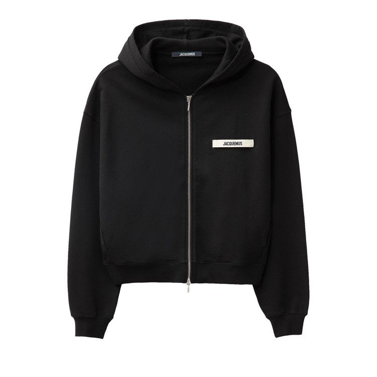 Jacquemus Le Gros Grain Zip Hoodie 'Black'