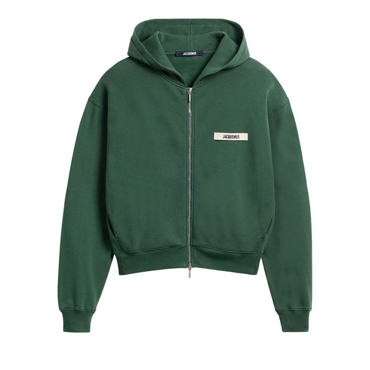 Jacquemus Le Hoodie Zip Gros Grain 'Dark Green'