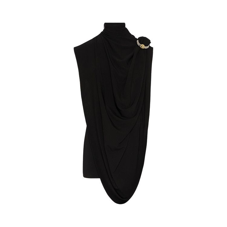 Jean Paul Gaultier Short Draped Jersey Dress 'Black'