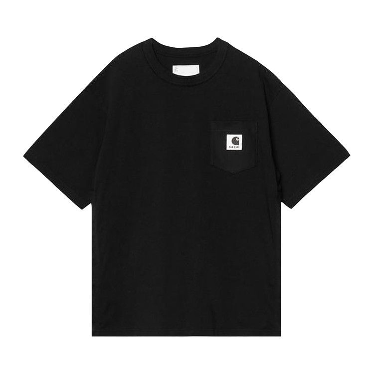 Sacai x Carhartt WIP Cotton Jersey T-Shirt 'Black'