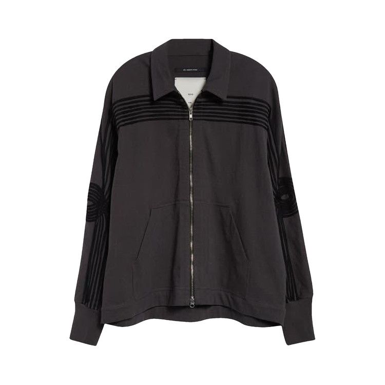 Song for the Mute Appliqué Track Jacket 'Washed Black'