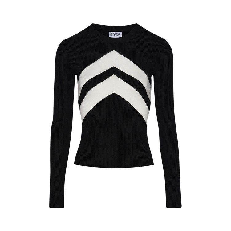 Jean Paul Gaultier Chevrons Top 'Black'