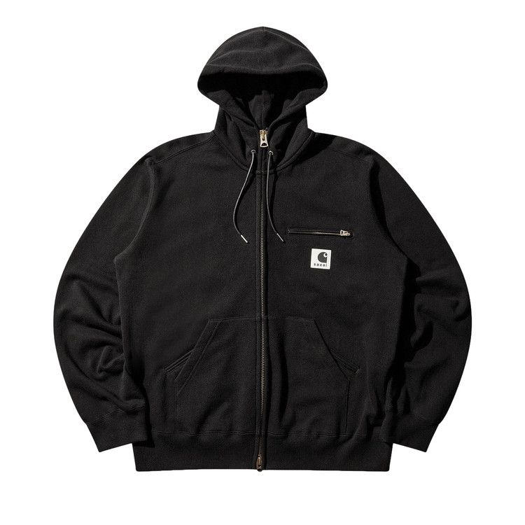 Sacai x Carhartt WIP Cotton Jersey Hoodie 'Black'