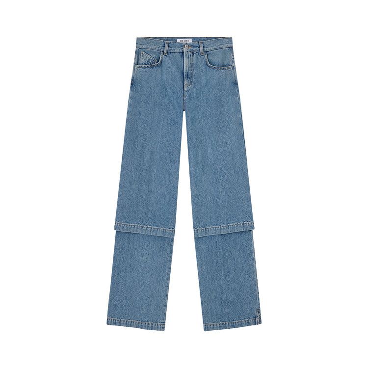 Attico Long Pant Washed Denim 'Sky Blue'
