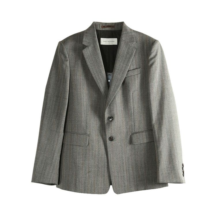 Dries Van Noten Melange Stripe Jacket 'Grey'