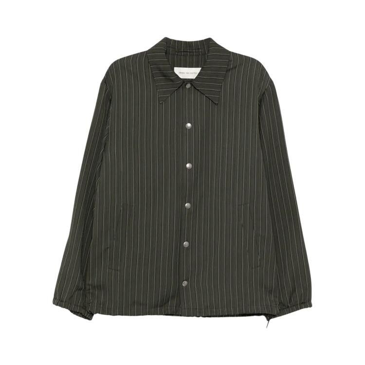 Dries Van Noten Striped Fluid Jacket 'Dark Green'