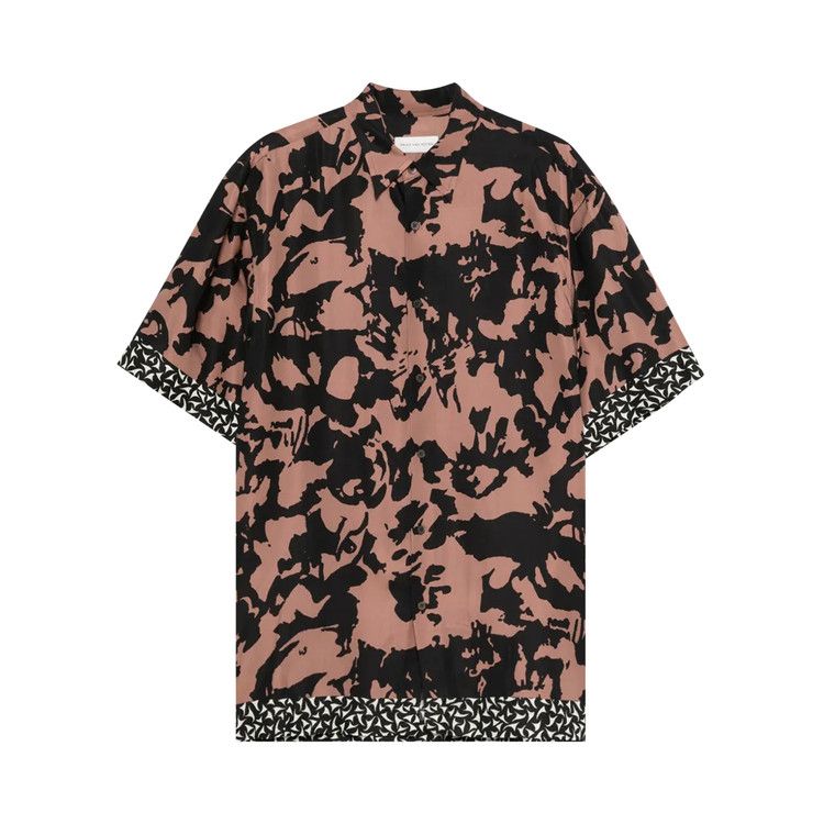Dries Van Noten Abstract Flower Border Print Shirt 'Old Rose'