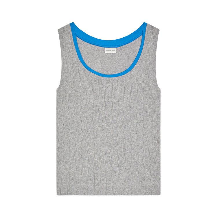 Dries Van Noten Pointelle Jacquard Tank Top 'Grey Melange'