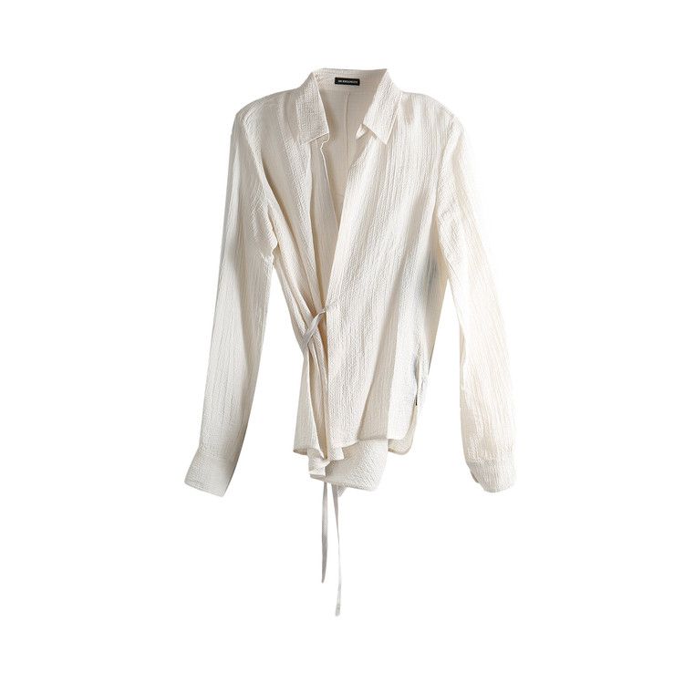 Ann Demeulemeester Alba Asymmetric Wrap Shirt 'Chalk'