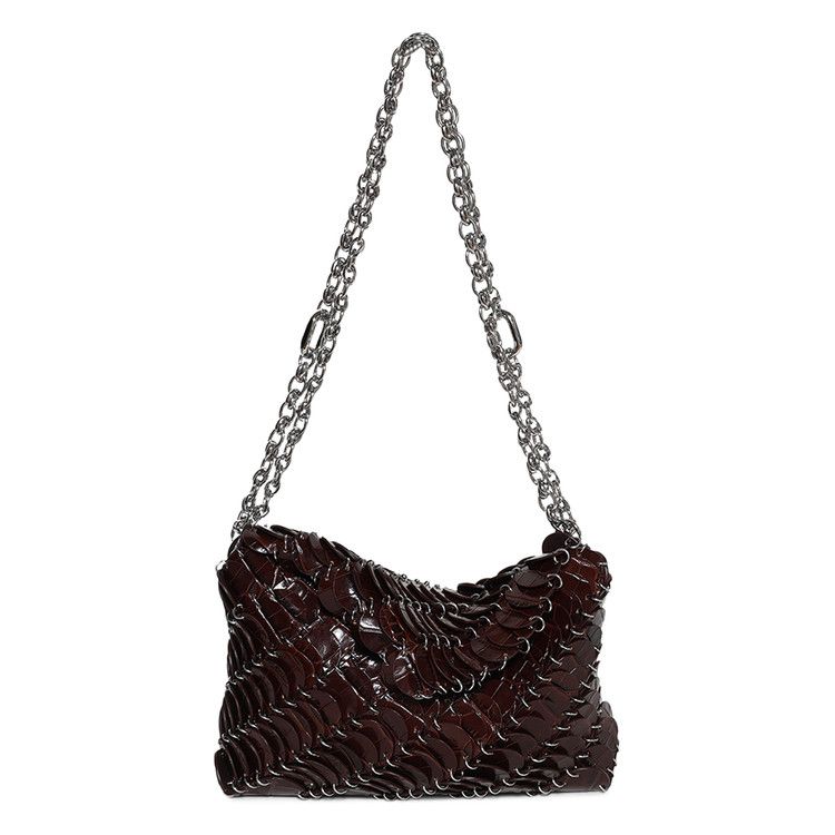 Rabanne Sac A Main 'Brown Croco/Silver'