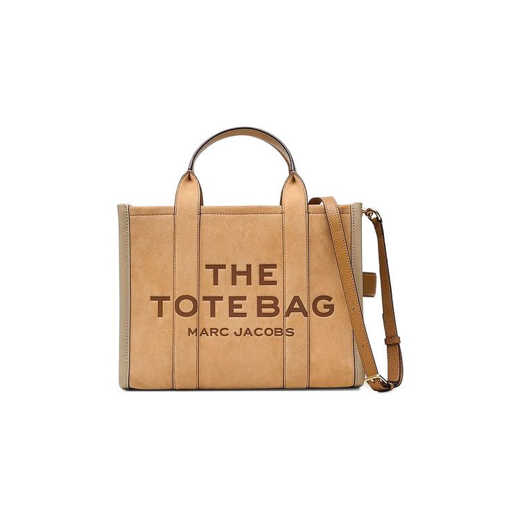 Marc Jacobs Suede Leather Blocked Medium Tote Bag 'Sahara'