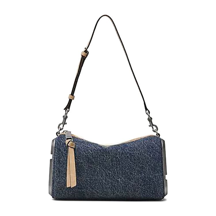 Marc Jacobs Denim Suede Snapshot Shoulder Bag 'Dark Wash'