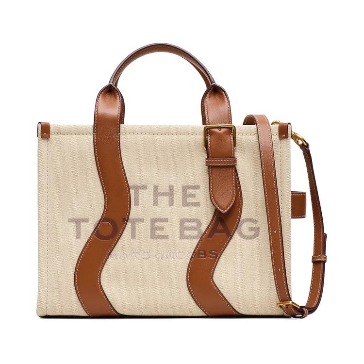 Marc Jacobs The Medium Wavy Canvas Tote Bag 'Beige'