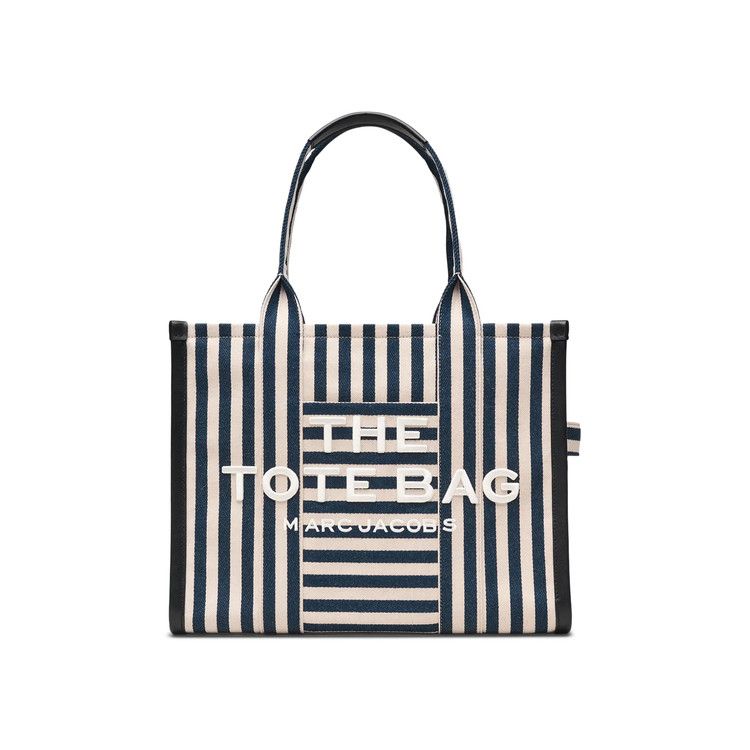 Marc Jacobs Stripe Canvas Large Tote Bag 'Blue Sea'