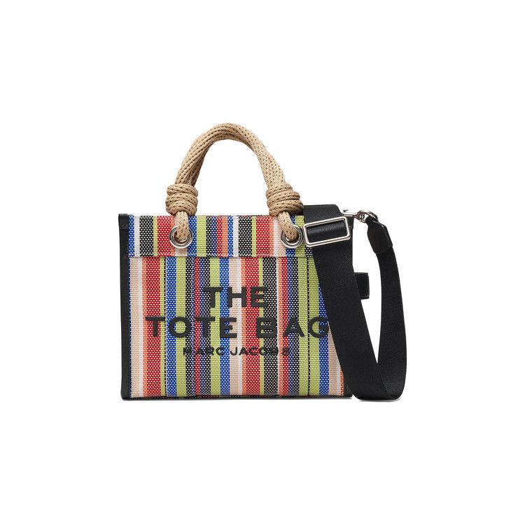 Marc Jacobs Stripe Mesh Rope Small Tote Bag 'Red/Multicolor'