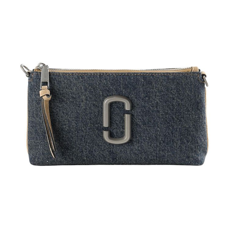 Marc Jacobs Denim Suede Snapshot Pochette Bag 'Dark Wash'