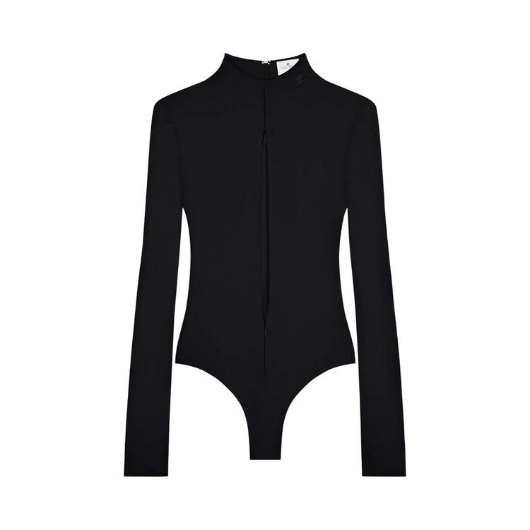 Courrèges Drop Volcano Long-Sleeved Jersey Bodysuit 'Black'