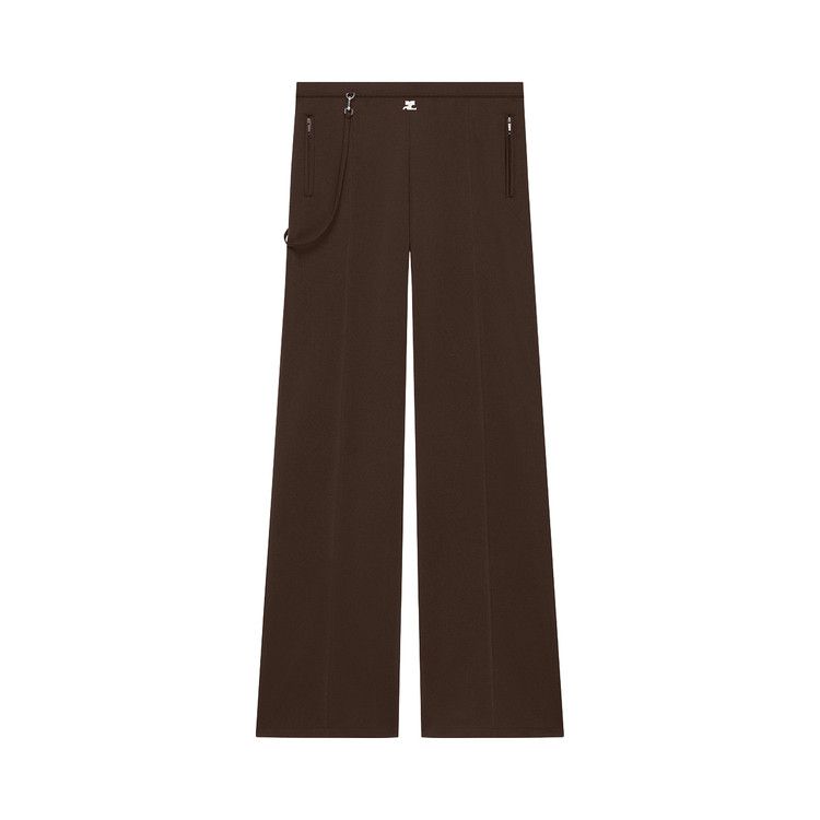 Courrèges Flare Interlock Tracksuit Pants 'Chocolate'