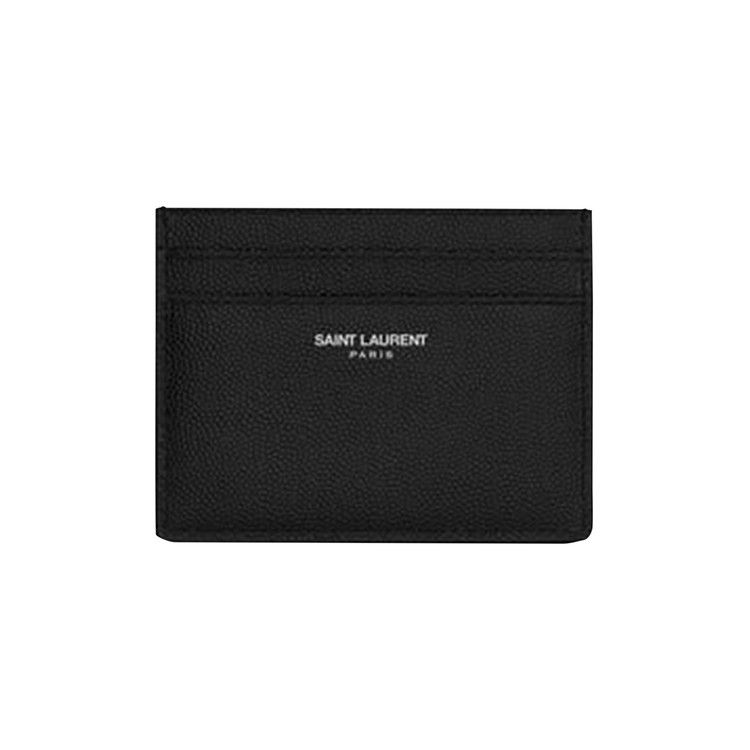 Saint Laurent Saint Laurent Full Grain Leather Credit Card Case 'Black'