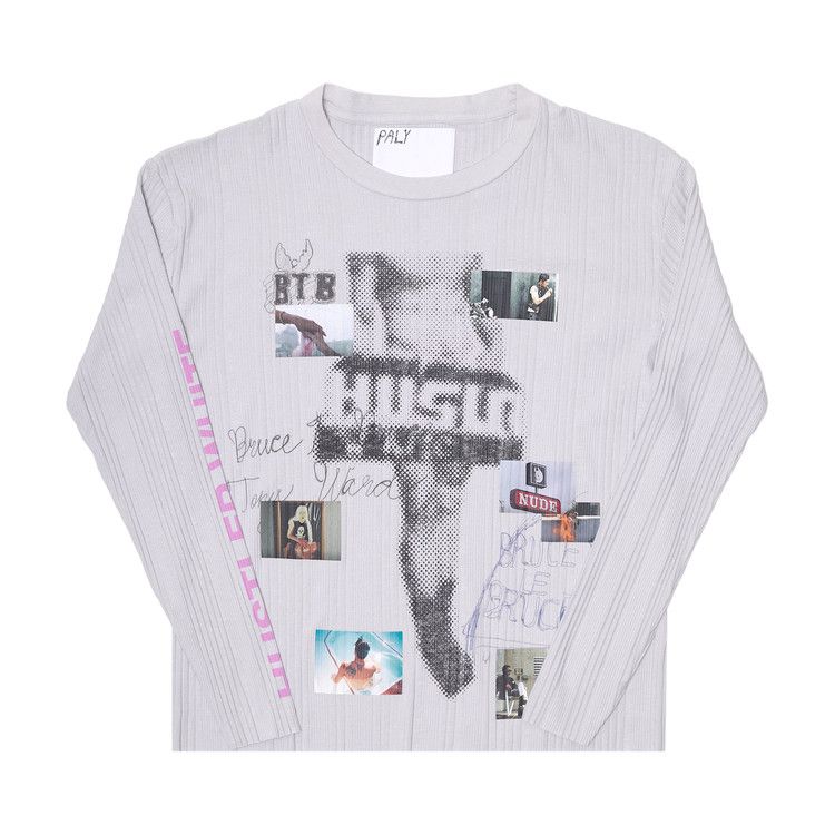 Paly Hollywood Hustlr Rib Long-Sleeve Tee 'White'
