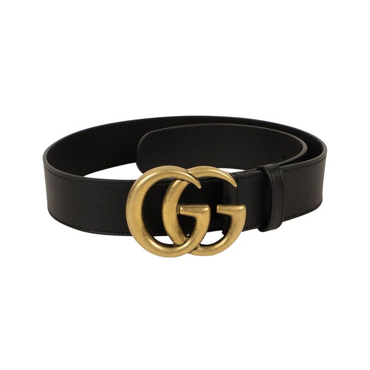 Gucci Leather Double G Belt 'Black'