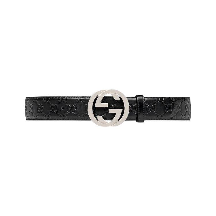 Gucci Interlocking GG Leather Belt 'Black'