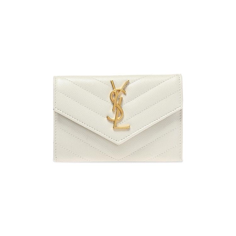 Saint Laurent Monogram Small Envelope Wallet 'Crema Soft'