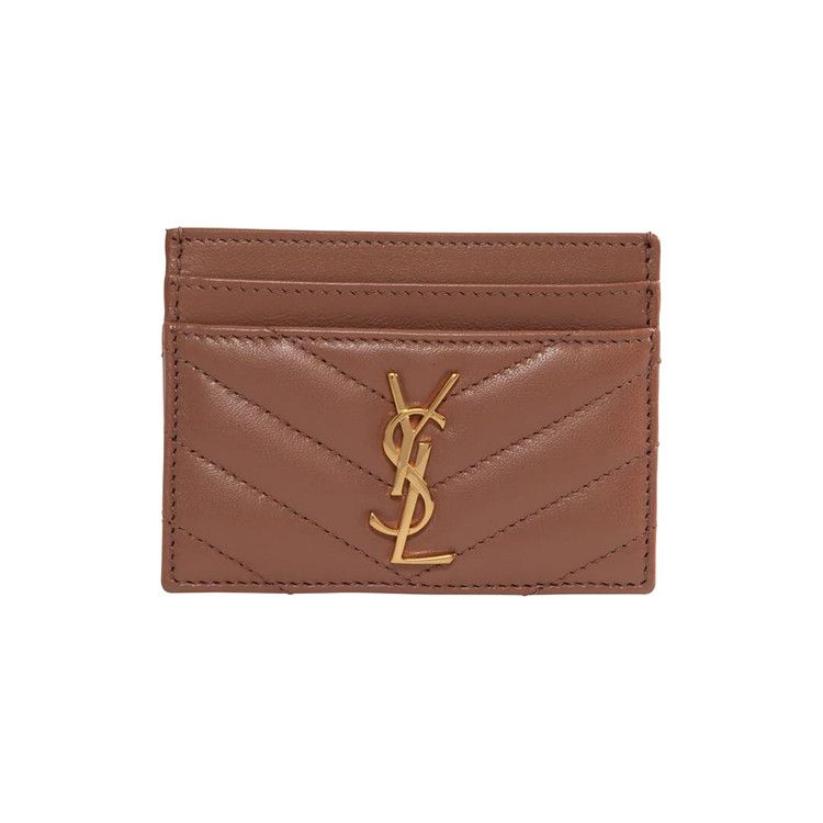 Saint Laurent Cassandre Matelassé Card Case 'Coral Paradise'